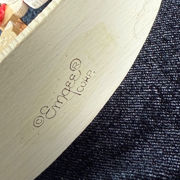 Vintage Emgee Hawaiian Christmas Ornament Santa and Reindeer Bird House - Picture 5 of 7